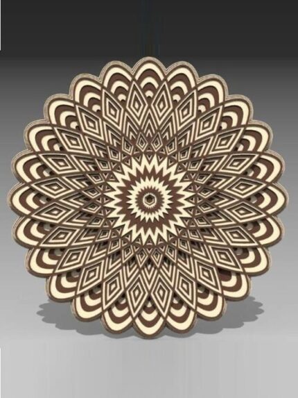 Intricate Layered Wooden Mandala Wall Art | Geometric Floral Mandala Décor | Premium Artistic Home Accent
