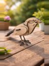 Wooden Mechanical Bird Model | Laser Cut DIY Bird Sculpture | Handcrafted Desk & Home Décor Showpiece