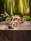 Wooden Mechanical Model Car | Laser Cut DIY Vintage Car Model | Handcrafted Decorative Showpiece
