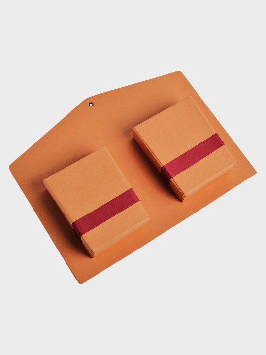 Handmade Wall Hanging Dual Pocket Organizer Eco Friendly Paper Stationery and Mail Holder - Image 4