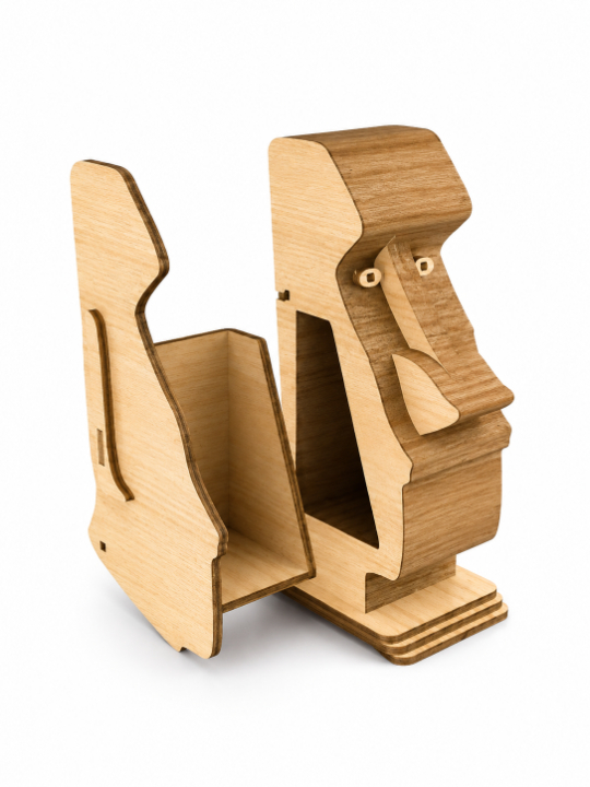 Easter Island Moai Wooden Pen Holder 1
