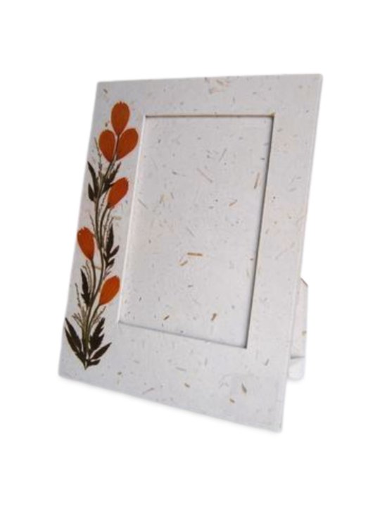 Handmade Pressed Floral Paper Photo Frame 3