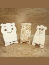 Cute Wooden Cartoon Mobile Stand | Handcrafted Phone Holder Set | Desk & Table Smartphone Stand