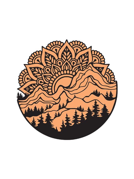 Mandala Mountain Wall Art2
