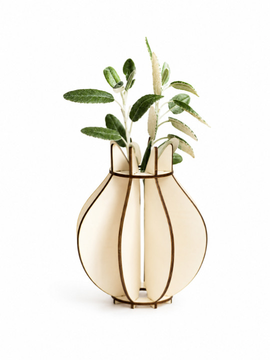 Minimalist Geometric Wooden Bud Vase 2
