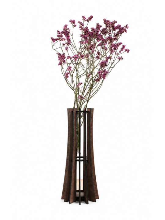 Modern Fluted Wooden Bud Vase 1