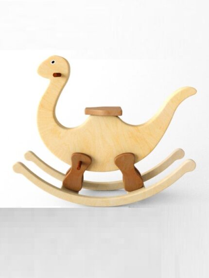 Wooden Dinosaur Rocking Toy for Kids | Handmade Wooden Ride-On