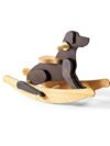 Classic Wooden Puppy Rocker Toy for Toddlers Smooth Glide Kids Ride-On Chair