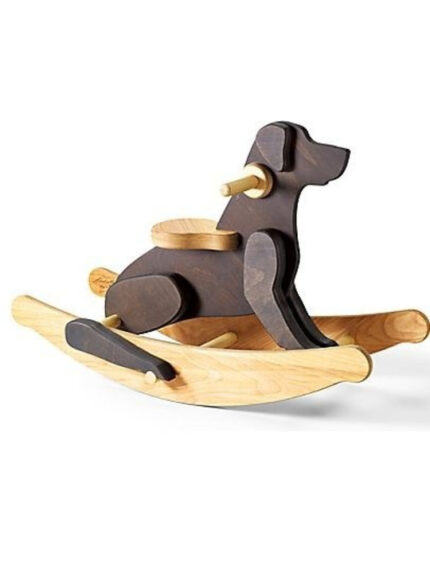 Wooden Dog Rocking Toy for Kids | Handmade Wooden Ride-On