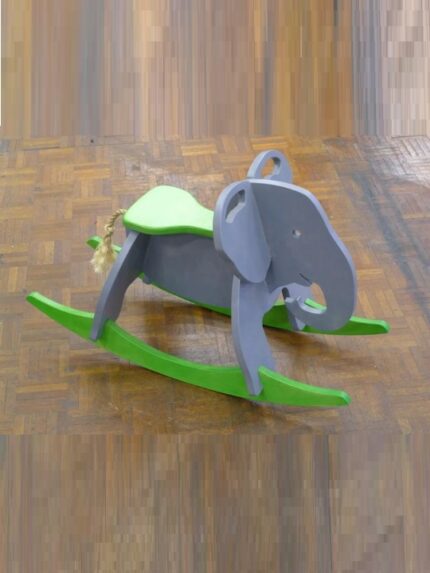 Wooden Elephant Rocking Toy for Kids | Safe Ride-On Wooden Rocker