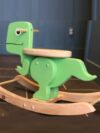 Kids Wooden Dinosaur Rocker Toy with Seat Fun Ride-On for Toddlers