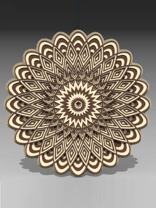 Intricate Layered Wooden Mandala Wall Art | Geometric Floral Mandala Décor | Premium Artistic Home Accent - Image 4