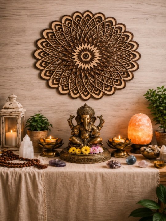 Intricate Layered Wooden Mandala Wall Art | Geometric Floral Mandala Décor | Premium Artistic Home Accent