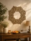 Intricate Wooden Mandala Wall Art | Handcrafted Circular Mandala Décor | Spiritual & Artistic Home Accent