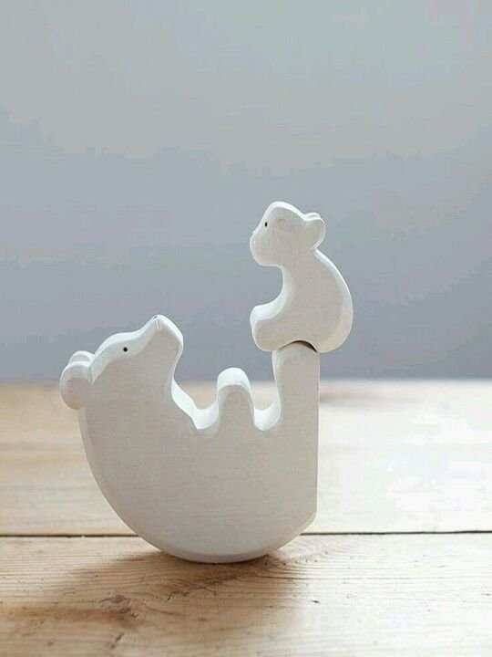 Minimalist Wooden Bear Figurine | Handcrafted Mother & Baby Bear Showpiece | Cute Nursery & Home Décor - Image 7