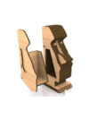 Abstract Face Wooden Mobile Stand | Designer Artistic Phone Holder | Handcrafted Desk & Table Smartphone Stand