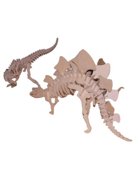 Wooden Stegosaurus 3D Puzzle DIY Model Kit | Educational Craft Toy for Kids