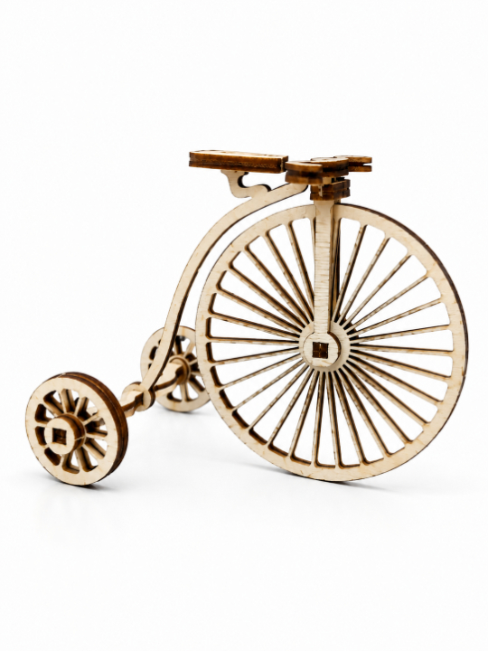 Vintage Penny-Farthing Wooden Miniature Model 2
