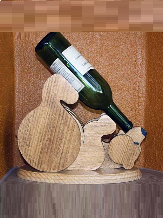 Wooden Duck Wine Bottle Holder | Handcrafted Decorative Wine Stand | Unique Tabletop Wine Rack