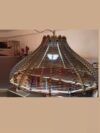 Artisanal Handmade Wooden Table Lamp Authentic Indian Craft Warm Elegant Home Light for Bedroom Living Room Study Gifting India Natural Wood Decor