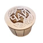 Personalized Wooden Storage Box with Name Lid Custom Round Organizer Jewelry Gift Home Decor