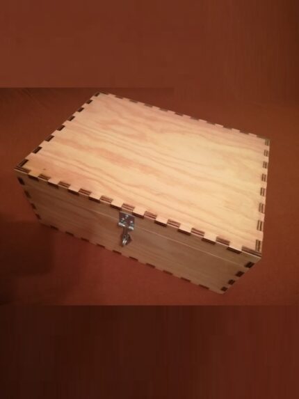Large Wooden Storage Box with Lid and Lock Multipurpose Organizer Chest for Home Decor Gift
