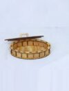 Round Wooden Storage Box with Lid Multipurpose Organizer Jewelry Trinket Holder Home Decor Gift