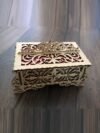 Sun Moon Decorative Wooden Storage Box | Laser Engraved Jewelry Organizer | Trinket Case Home Decor