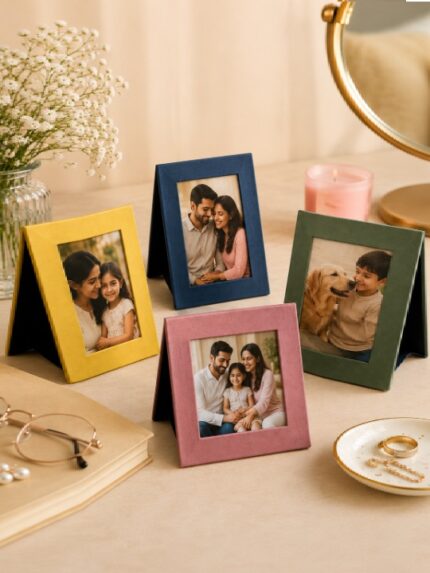 Premium Velvet Tabletop Photo Frame Luxury Desktop Picture Frames for Home and Office Decor