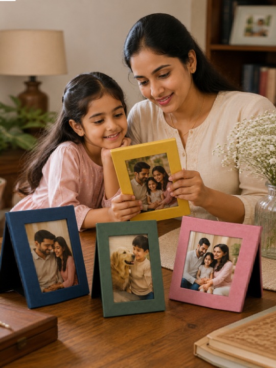 Premium Velvet Tabletop Photo Frame Luxury Desktop Picture Frames for Home and Office Decor - Image 3